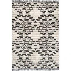 NuLOOM Celia Soft Shag Abstract Aztec Fringe Area Rug -Home Decor Shop GUEST a056bcaa 1b70 491d 98a9 697e563e906d