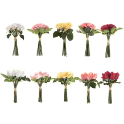 Rose Artificial Flowers - 24Pc Real Touch 11.5-Inch Fake Flower Set With Stems For Home Décor, Wedding, Or Bridal/Baby Showers By Pure Garden (White) 7 Rose Artificial Flowers - 24Pc Real Touch 11.5-Inch Fake Flower Set With Stems For Home Décor, Wedding, Or Bridal/Baby Showers By Pure Garden (White) -Home Decor Shop GUEST a0c1cce5 b1da 489d 886b f5dc82331266