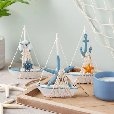 Juvale Set Of 4 Nautical Baby Shower Decorations For Boy-Themed Spaces, Miniature Sailboat Sea Decorations For Home Bathroom, Nursery, 5 X 7 In 3 Juvale Set Of 4 Nautical Baby Shower Decorations For Boy-Themed Spaces, Miniature Sailboat Sea Decorations For Home Bathroom, Nursery, 5 X 7 In