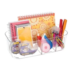MDesign Plastic Office Storage Organizer Caddy Tote With Handle, 4 Pack - Clear 13 MDesign Plastic Office Storage Organizer Caddy Tote With Handle, 4 Pack - Clear -Home Decor Shop GUEST a1098dcd ea1a 4a63 968e 78c35111b6d2