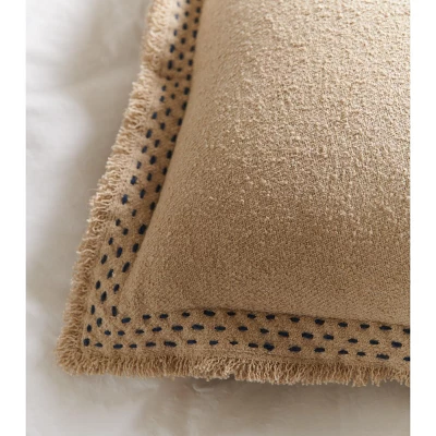 Hand Quilted Border Down Alternative 20x20 Pillow - Anaya 4 Hand Quilted Border Down Alternative 20x20 Pillow - Anaya - Image 2