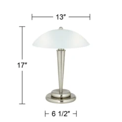 360 Lighting Deco Modern Accent Table Lamps 17" High Set Of 2 Brushed Steel Touch On Off White Glass Dome Shade For Bedroom Bedside Nightstand Office 11 360 Lighting Deco Modern Accent Table Lamps 17" High Set Of 2 Brushed Steel Touch On Off White Glass Dome Shade For Bedroom Bedside Nightstand Office -Home Decor Shop GUEST a14d70b2 4bc8 4819 97eb c87ec392f7f2