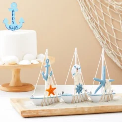 Juvale Set Of 4 Nautical Baby Shower Decorations For Boy-Themed Spaces, Miniature Sailboat Sea Decorations For Home Bathroom, Nursery, 5 X 7 In 10 Juvale Set Of 4 Nautical Baby Shower Decorations For Boy-Themed Spaces, Miniature Sailboat Sea Decorations For Home Bathroom, Nursery, 5 X 7 In -Home Decor Shop GUEST a17fd649 c0d4 49a8 b66f c5c2b3c4396e