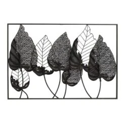 Metal Leaf Tall Cut-Out Wall Decor With Intricate Laser Cut Designs Black - Olivia & May -Home Decor Shop GUEST a1b5d52c cfa4 4a8e 9004 8f0074ae3d6d