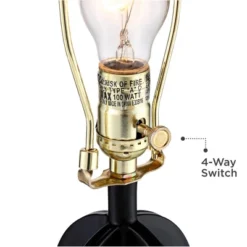 360 Lighting Marcel Industrial Table Lamps 24 1/4" High Set Of 2 Black With USB Port LED Nightlight Burlap Drum Shade For Bedroom Living Room Desk 13 360 Lighting Marcel Industrial Table Lamps 24 1/4" High Set Of 2 Black With USB Port LED Nightlight Burlap Drum Shade For Bedroom Living Room Desk -Home Decor Shop GUEST a2307e8f 3faf 448c a0fd 7ffba43a7510