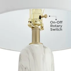 360 Lighting Maceao Modern Table Lamps 28" Tall Set Of 2 White Faux Marble Tapered Drum Shade For Bedroom Living Room Bedside Nightstand Office House 13 360 Lighting Maceao Modern Table Lamps 28" Tall Set Of 2 White Faux Marble Tapered Drum Shade For Bedroom Living Room Bedside Nightstand Office House -Home Decor Shop GUEST a3a3978b d868 4ab9 b095 41d0f6d627f2