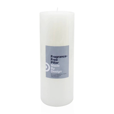 Unscented Pillar Candle White - Made By Design 6 Unscented Pillar Candle White - Made By Design - Image 4