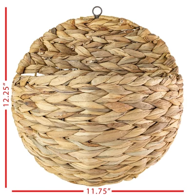 Braided Wall Pocket Water Hyacinth & Metal - Foreside Home & Garden 7 Braided Wall Pocket Water Hyacinth & Metal - Foreside Home & Garden - Image 5