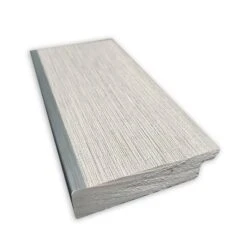 41" X 29" Non-Beveled Glam Linen Gray Wall Mirror - Amanti Art