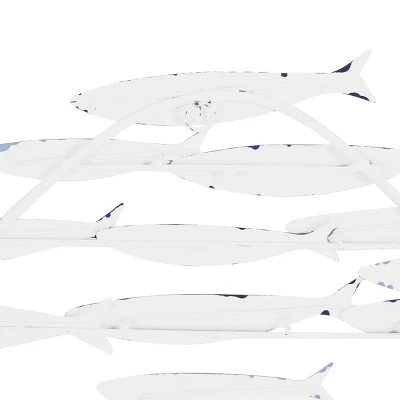Metal Fish Indoor Outdoor Wall Decor Blue - Olivia & May 3 Metal Fish Indoor Outdoor Wall Decor Blue - Olivia & May