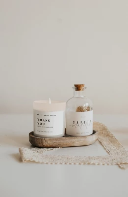 Sweet Water Decor Thank You 11oz White Jar Candle 4 Sweet Water Decor Thank You 11oz White Jar Candle - Image 2