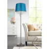 360 Lighting Modern Floor Lamp 62.5" Tall Satin Steel Chrome Crystal Strands Turquoise Satin Drum Shade For Living Room Reading Bedroom 2 360 Lighting Modern Floor Lamp 62.5" Tall Satin Steel Chrome Crystal Strands Turquoise Satin Drum Shade For Living Room Reading Bedroom -Home Decor Shop GUEST a7b1bbc1 33e2 410f bf5e 7a2d41431f95