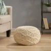 Morven Handmade Boho Fabric Pouf Cream - Christopher Knight Home -Home Decor Shop GUEST a8542ee3 b5ac 45b8 9911 aa4bdd460aff