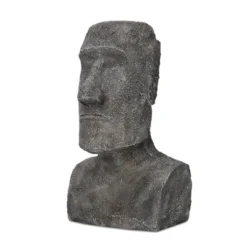 Techko Maid ABS/Resin Island Head Statue With Solar Spotlight Gray -Home Decor Shop GUEST a8966f3e 8324 4d95 be29 282d652b9966