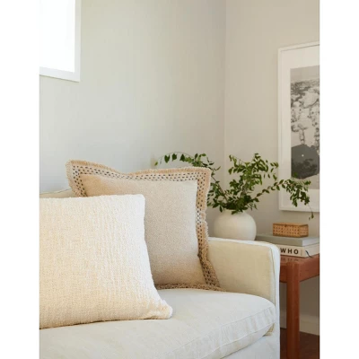 Hand Quilted Border Down Alternative 20x20 Pillow - Anaya 5 Hand Quilted Border Down Alternative 20x20 Pillow - Anaya - Image 3