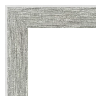 41" X 29" Non-Beveled Glam Linen Gray Wall Mirror - Amanti Art 4 41" X 29" Non-Beveled Glam Linen Gray Wall Mirror - Amanti Art - Image 2