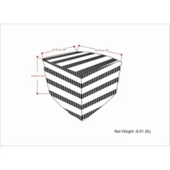 Jericho Square Woven PET Polyester Pouf Natural/White - WyndenHall 11 Jericho Square Woven PET Polyester Pouf Natural/White - WyndenHall -Home Decor Shop GUEST aa26dded b2ec 45c9 8290 f6f3a6cfd352