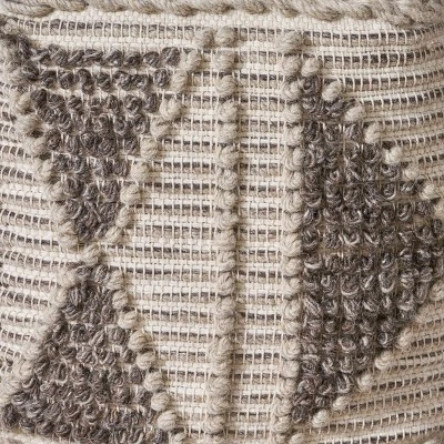 Tamsin Boho Handcrafted Cube Pouf Gray/Ivory - Christopher Knight Home 7 Tamsin Boho Handcrafted Cube Pouf Gray/Ivory - Christopher Knight Home - Image 5