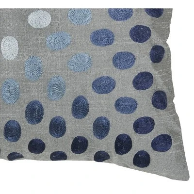 18"x18" Dots Poly Filled Square Throw Pillow Blue - Rizzy Home 5 18"x18" Dots Poly Filled Square Throw Pillow Blue - Rizzy Home - Image 3