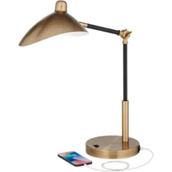360 Lighting Colborne Modern Mid Century Desk Table Lamp 28" Tall Antique Brass Black With USB Charging Port LED For Bedroom Living Room Bedside Kids 11 360 Lighting Colborne Modern Mid Century Desk Table Lamp 28" Tall Antique Brass Black With USB Charging Port LED For Bedroom Living Room Bedside Kids -Home Decor Shop GUEST ad8a34a9 8225 426e 992c f1851f5ddc51