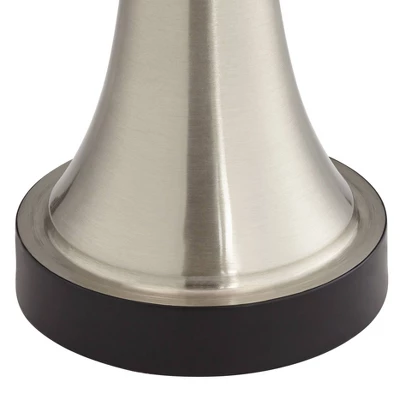 360 Lighting Seymore Modern Table Lamps 26" High Set Of 2 Silver With USB Charging Port LED Touch On Off White Drum Shade For Bedroom Living Room Desk 8 360 Lighting Seymore Modern Table Lamps 26" High Set Of 2 Silver With USB Charging Port LED Touch On Off White Drum Shade For Bedroom Living Room Desk - Image 6