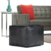 Dennie Square Pouf Black - WyndenHall -Home Decor Shop GUEST ae98a8bc 104a 4544 a486 2d839f3e2f7a