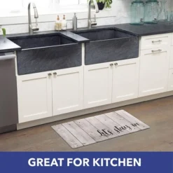 J&V TEXTILES Anti Fatigue Kitchen Mat Cushioned Anti Fatigue, Non Slip Waterproof Mat Standing Desk, 20x36x1/2 Inches (Let's Stay In) -Home Decor Shop GUEST af5fe9a1 b388 451b 8a6e ef1335749140