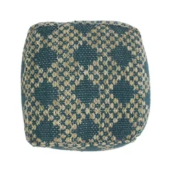 Oyabe Boho Cube Pouf Beige/Teal - Christopher Knight Home -Home Decor Shop GUEST afb4ab1f 86f2 435f b57e 2e611e8dab72