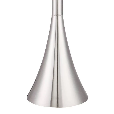 Possini Euro Design Piazza Modern Torchiere Floor Lamp 72 1/2" Tall Brushed Nickel Metal Frosted White Glass Shade For Living Room Bedroom Office Home 5 Possini Euro Design Piazza Modern Torchiere Floor Lamp 72 1/2" Tall Brushed Nickel Metal Frosted White Glass Shade For Living Room Bedroom Office Home - Image 3
