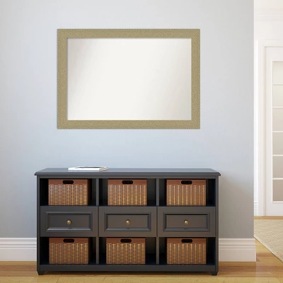 40" X 28" Non-Beveled Mosaic Gold Wall Mirror - Amanti Art 7 40" X 28" Non-Beveled Mosaic Gold Wall Mirror - Amanti Art - Image 5