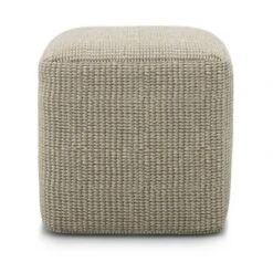 Isadora Square Woven PET Polyester Pouf Cream/Natural - WyndenHall -Home Decor Shop GUEST b0f7cbef b638 4146 bad2 6c6ea867aa30