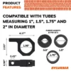 SYLVANIA Universal Bar Mount Bracket Clamp Kit For LED Lights And Accesories, Fits Tubes Measuring 1", 1.5", 1.75" & 2" Inch Diameter 1 SYLVANIA Universal Bar Mount Bracket Clamp Kit For LED Lights And Accesories, Fits Tubes Measuring 1", 1.5", 1.75" & 2" Inch Diameter -Home Decor Shop GUEST b181f36b 0f33 42ce b91a 096519175dd1