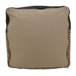 Saro Lifestyle Two-Tone Pouf, 20"x20"x14" Square, Black