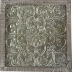 Metal Floral Embossed Wall Decor Set Of 4 Gray - Olivia & May -Home Decor Shop GUEST b20e9cd8 9a9a 4b28 b662 cd904dafba35