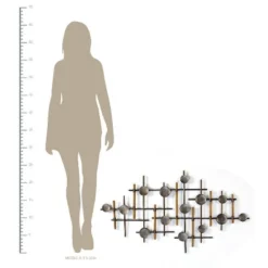 39.37" X 23.62" Metal And Wood Wall Sculpture Gunmetal - Stratton Home Décor -Home Decor Shop GUEST b222e52d 49b3 49e7 b302 5c77e8829c4e