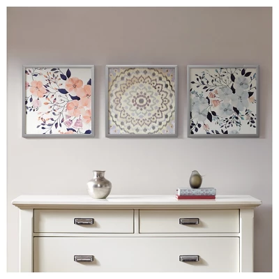 (Set Of 3) 16" Square Summer Bliss Deco Box With Roll Gel Coat 3 (Set Of 3) 16" Square Summer Bliss Deco Box With Roll Gel Coat