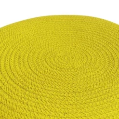 Elza Round Woven PET Polyester Pouf Gray/Yellow - WyndenHall -Home Decor Shop GUEST b28f9e7f e644 4ac8 8857 290814c3f8aa