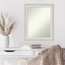 23" X 29" Non-Beveled Trio White Wash Silver Wall Mirror - Amanti Art -Home Decor Shop GUEST b359b0d1 5000 4a0e beb0 9de66e863a1d