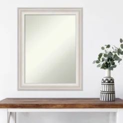 23" X 29" Non-Beveled Trio White Wash Silver Wall Mirror - Amanti Art -Home Decor Shop GUEST b6afbf61 a76b 43e3 a379 7f41fbb2ed99