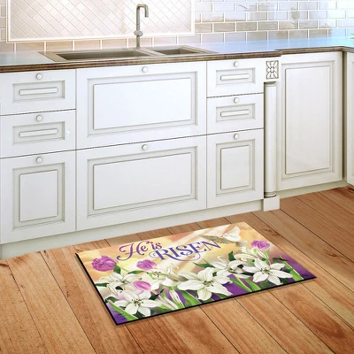 He Is Risen Lilies Easter Doormat Religious Indoor Outdoor 30" X 18" Briarwood Lane 5 He Is Risen Lilies Easter Doormat Religious Indoor Outdoor 30" X 18" Briarwood Lane - Image 3