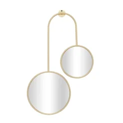 Modern Metal Wall Mirror Gold - CosmoLiving By Cosmopolitan