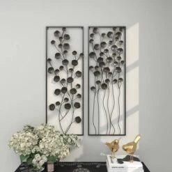 Farmhouse Metal Floral Wall Decor With Black Frame Set Of 2 Black - Olivia & May 20 Farmhouse Metal Floral Wall Decor With Black Frame Set Of 2 Black - Olivia & May -Home Decor Shop GUEST b80a696c 7578 4ffb ae20 e42e0a571329