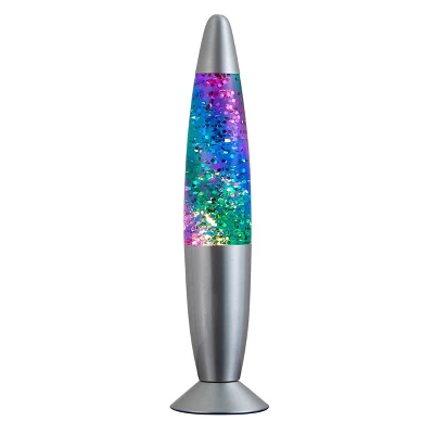 13" Torpedo Shape Glitter Lamp Gray - West & Arrow 4 13" Torpedo Shape Glitter Lamp Gray - West & Arrow - Image 2