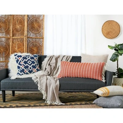 Carol & Frank 20" X 20" Reggie Indigo Easter Woven Throw Pillow 5 Carol & Frank 20" X 20" Reggie Indigo Easter Woven Throw Pillow - Image 3