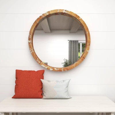 Vintage Wall Mirror Brown - Olivia & May 13 Vintage Wall Mirror Brown - Olivia & May - Image 11