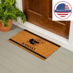 Evergreen University Of Kansas Logo Turf Mat, Brown- 28 X 16 Inches Indoor Outdoor Doormat -Home Decor Shop GUEST ba9df526 d1ab 4752 8e2c 77e69301ae65