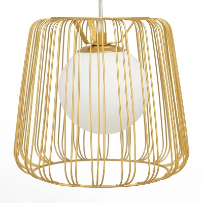 9.87" Lucas Caged Globe Shade Pendant Light - River Of Goods 9 9.87" Lucas Caged Globe Shade Pendant Light - River Of Goods - Image 7