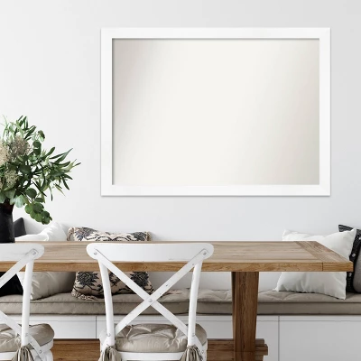 41" X 30" Non-Beveled Cabinet White Narrow Wall Mirror - Amanti Art 8 41" X 30" Non-Beveled Cabinet White Narrow Wall Mirror - Amanti Art - Image 6