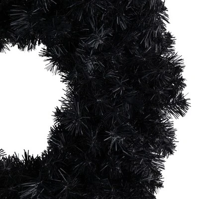 Northlight 24" Black Colorado Spruce Artificial Halloween Wreath, 24-Inch, Unlit 4 Northlight 24" Black Colorado Spruce Artificial Halloween Wreath, 24-Inch, Unlit - Image 2