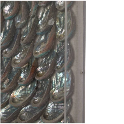 Acrylic Shell Handmade 3D Layered Shadow Box With Iridescent Finish Brown - Olivia & May 5 Acrylic Shell Handmade 3D Layered Shadow Box With Iridescent Finish Brown - Olivia & May - Image 3